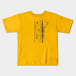 Funny Deer Hunting Drawing Kids T-Shirt